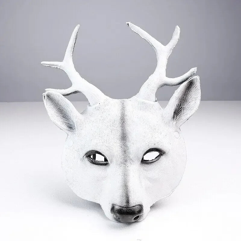 Halloween Decoration 3D Animal Mask Party Rave Club Cosplay Deer Mask PU Foam Personalized Gift Unisex Carnival  Dress Up Props