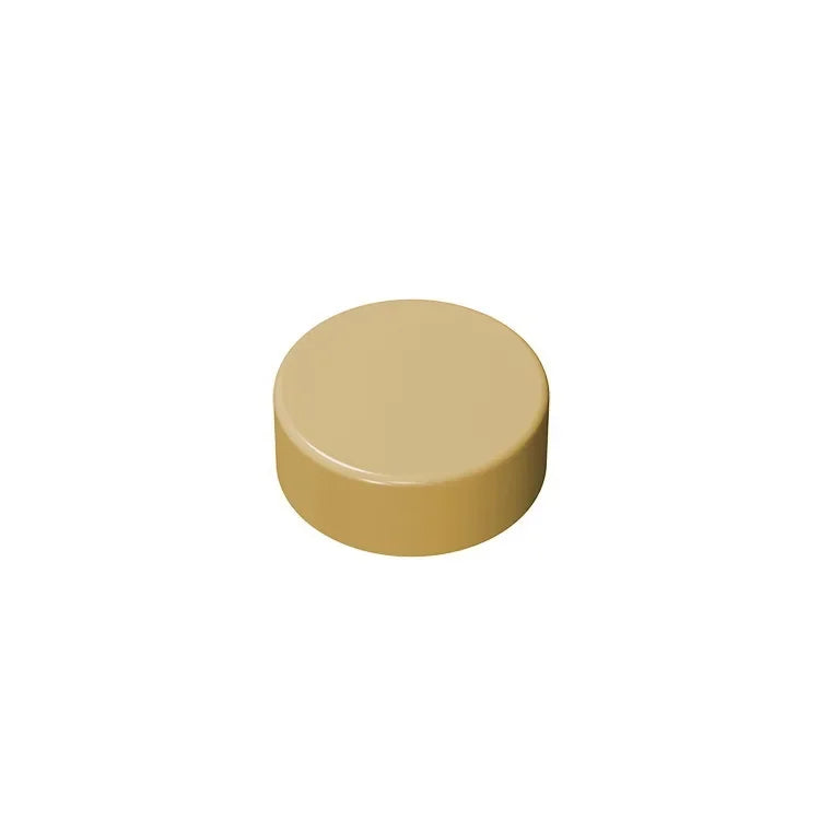 Gobricks GDS-612 Flat Tile 1x1 Round | Compatible Building Block
