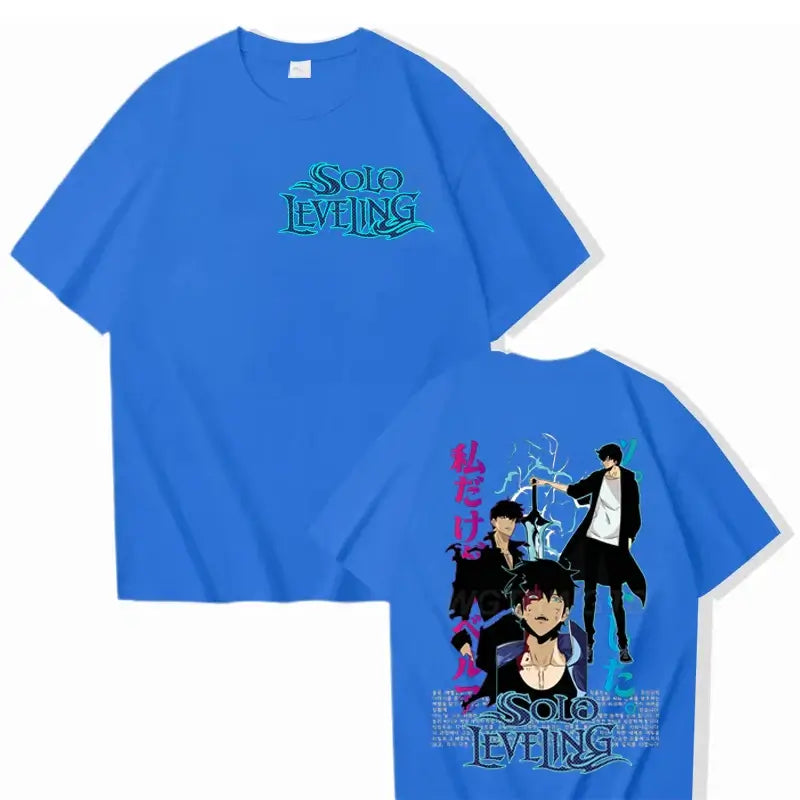Solo Leveling T-shirt: Sung Jinwoo Cotton Streetwear