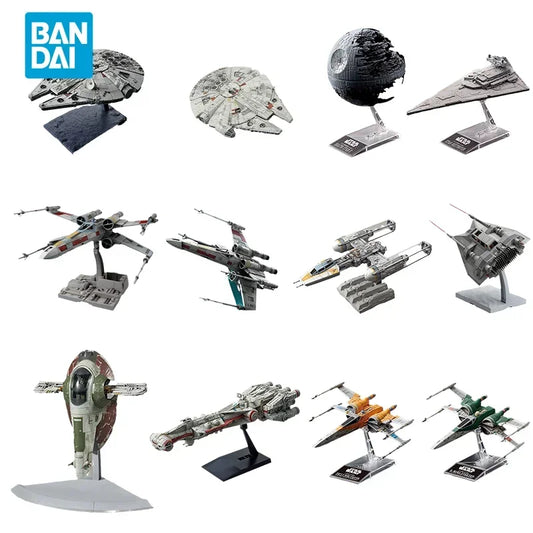 Spot Direct Delivery Bandai Original STAR WARS Anime Collectible Model Star Wars Series Action Figure Assembly Toys for Kids