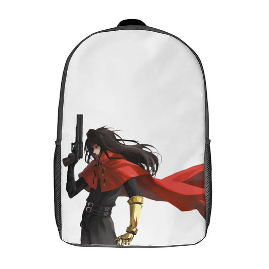 Vincent Valentine Final And Fantasy Final And Fantasy Vii Lasting Snug Pencil Case 3 in 1 Set 17 Inch Backpack Lunch Bag Pen Bag