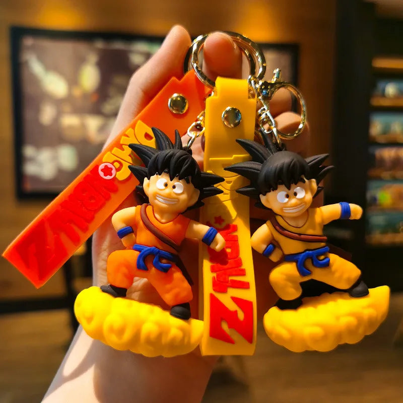 Dragon Ball Z Anime Keychain Super Saiyan Goku Master Roshi Buu Gohan Accessories Car Key Chains