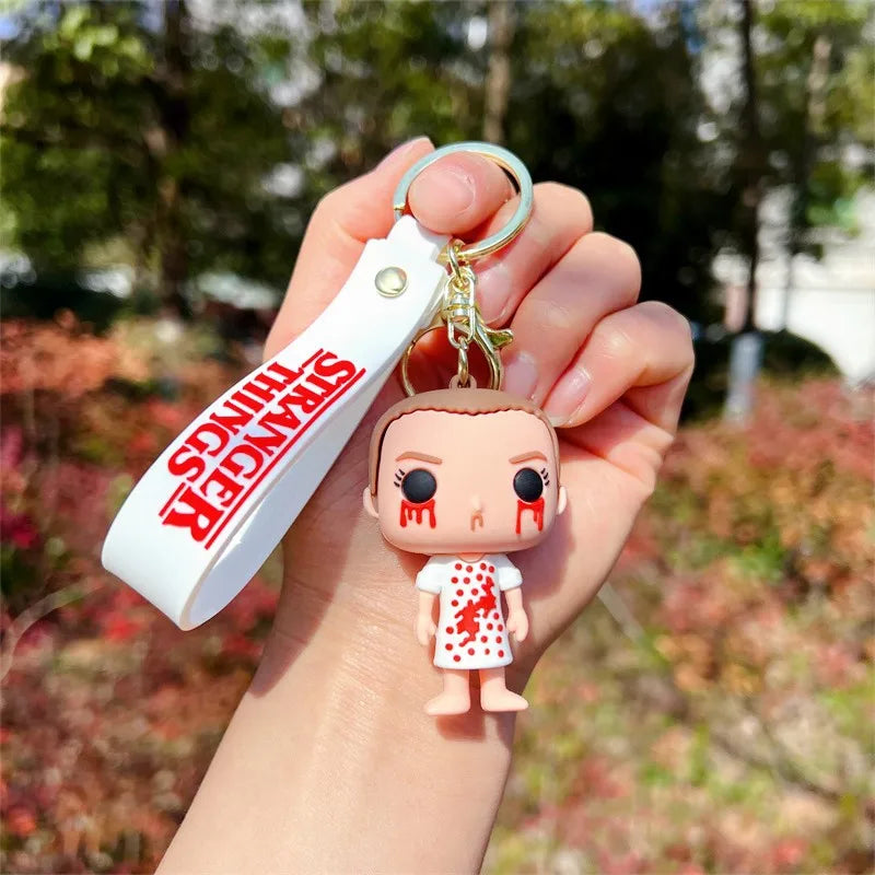 Creative cartoon character thriller horror doll keychain pendant bag personalised car key chain charm wholesale