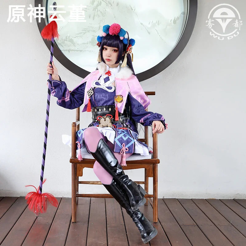 New 2023 Yunjin Cosplay Costume Genshin Impact Adult Carnival Uniform Wig Anime Halloween Costumes Women Game gifts