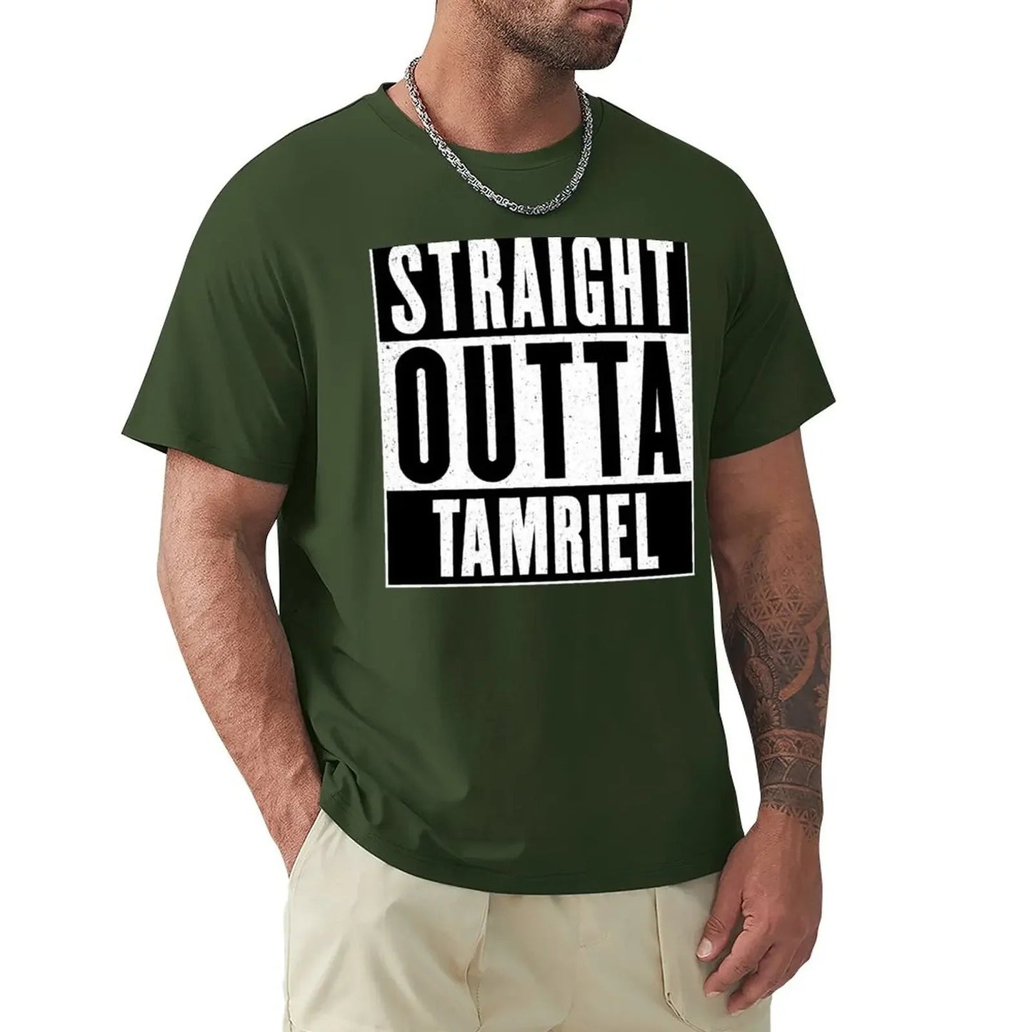 Straight Outta Tamriel T-Shirt cute tops sweat mens t shirt