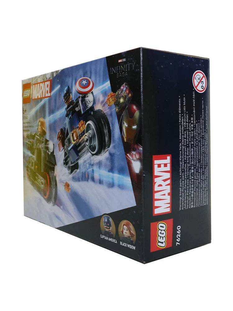 LEGO 76260 Super Heroes Marvel Black Widow and Captain America Touring Toy Blocks - LEGO76260