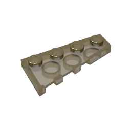 Gobricks GDS-549 Wedge Plate 4 x 2 Right | Building Block for Compatible DIY Sets