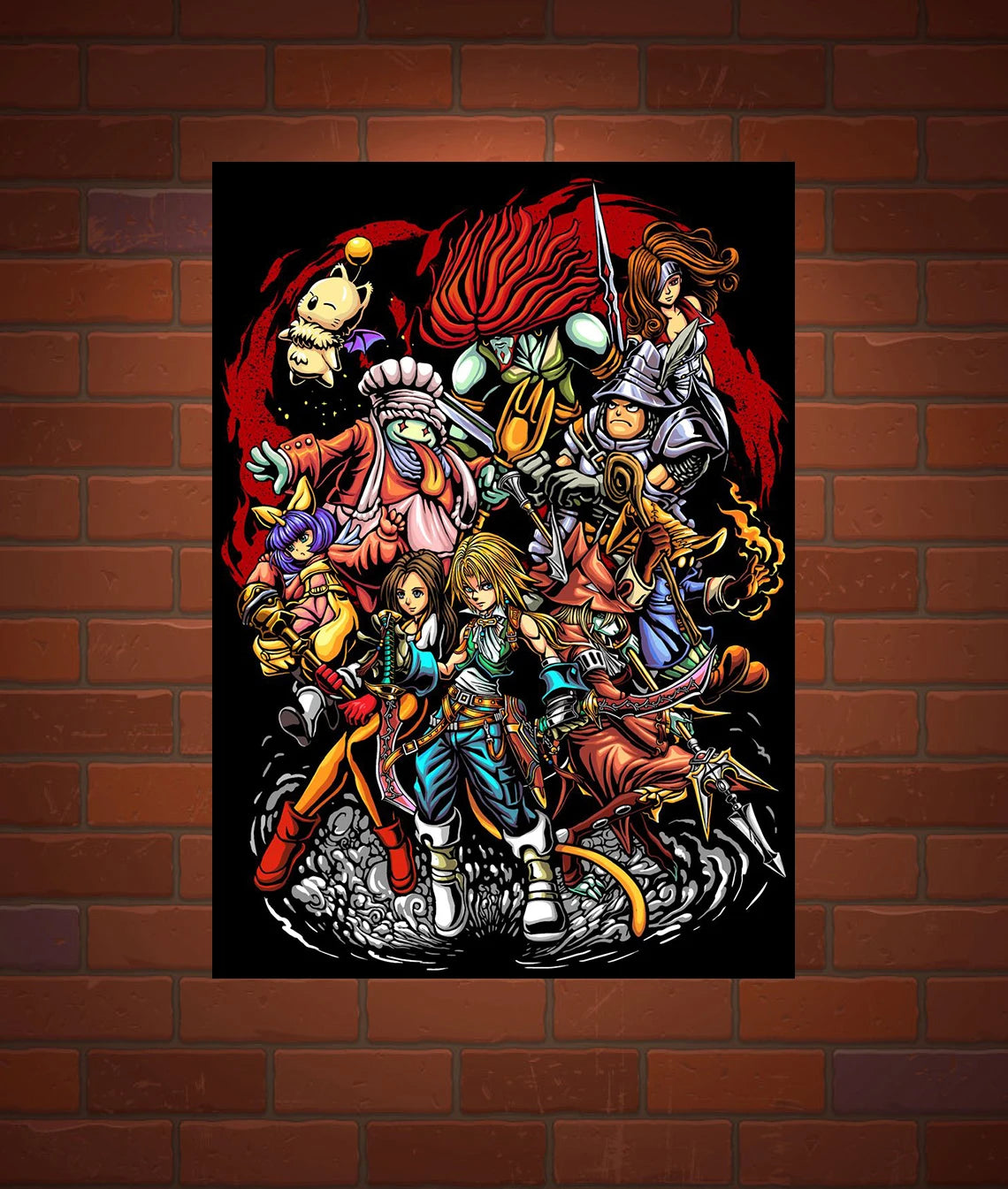Final Fantasy IX Cloud et Tifa – affiche en toile d'art imprimée, pour décor de salon, tableau mural de maison
