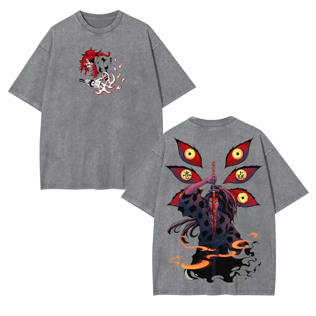 Demon Slayer Kokushibo Graphic T-shirt Harajuku Vintage