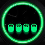 4PCS Luminous Valve Stem Caps