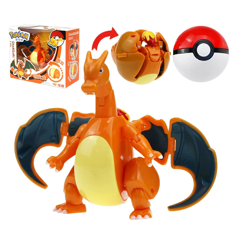 Pokemon Pokeball Anime Figures Toys, Pikachu Gengar Dragonite Snorlax Lapras Pocket Pokeball Toys