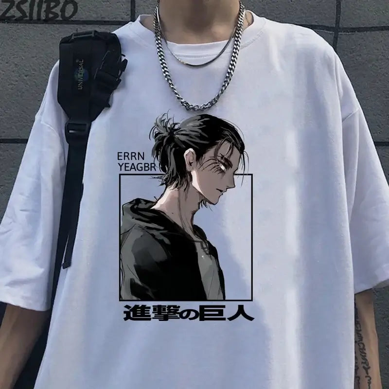 Eren Jaeger T-Shirt Attack on Titan Graphic Tee