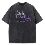 Solo Leveling Vintage T-shirt: Washed Cotton Streetwear