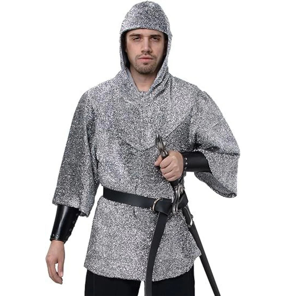 Medieval Knight Cosplay Costume Fashion Vintage Shirt Hat Belt Renaissance Viking Pirate Role Play Suit Halloween Carnival Party
