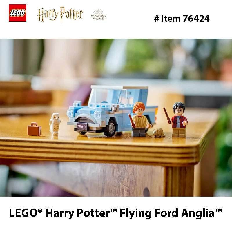 LEGO 76424 Harry Potter Flying Ford Anglia, Buildable Car Toy with 2 Minifigures Harry Potter Car, Gift Boys and Girls Ages 7 - 76424