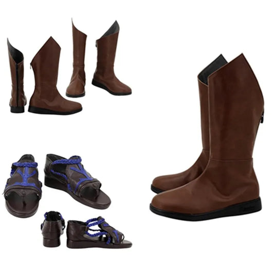 Baldur Cos Gate – chaussures de Cosplay Shadowheart, bottes fantaisie pour Costumes d'halloween pour adultes, accessoire sur mesure
