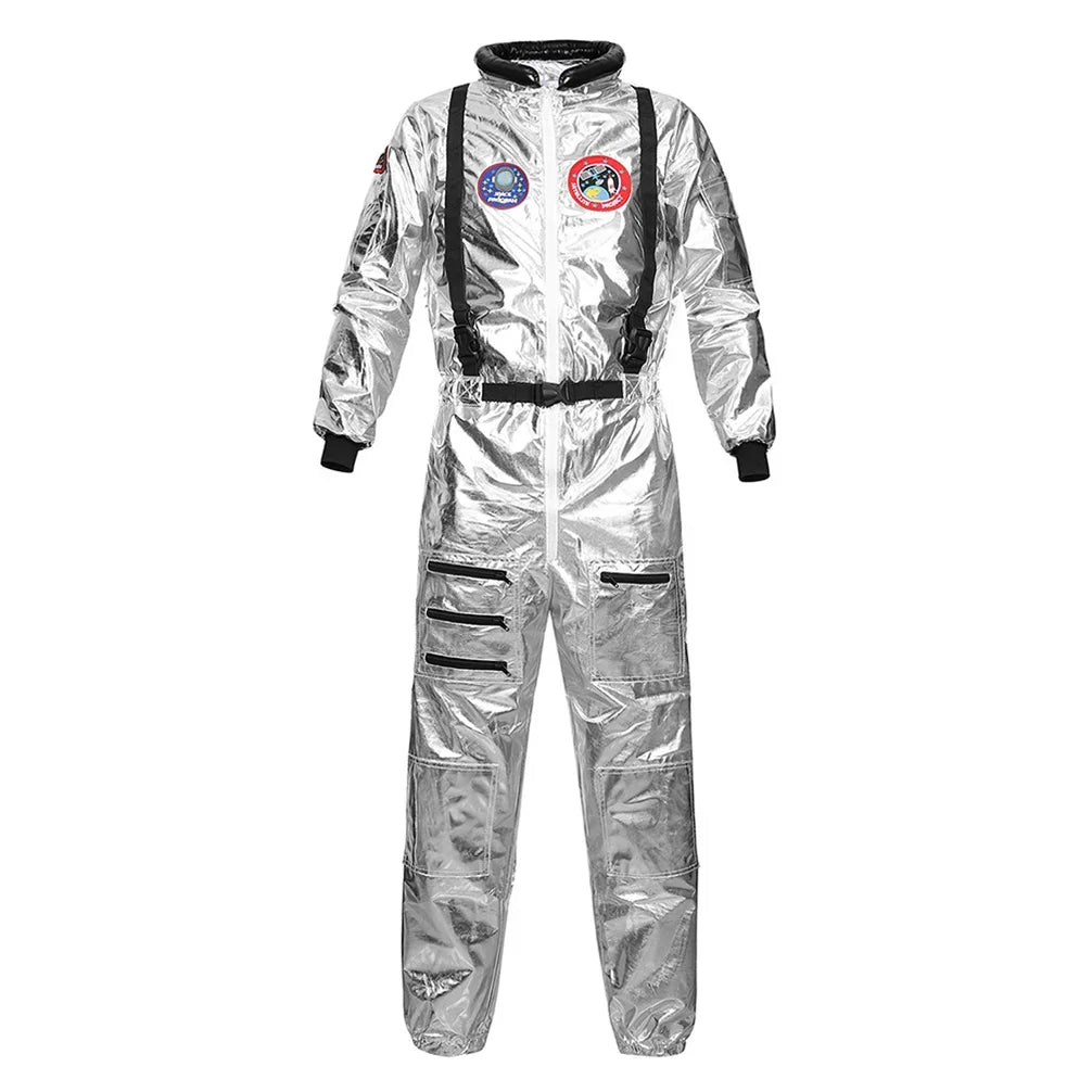 Astronaut Costume for Men Spaceman Fantasy Coverall Astronaut Costumes Adult Space Halloween Cosplay Jumpsuit Party Night Outfit