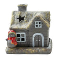 Christmas House Incense Burner - Ceramic Aroma Cone Burner with Chimney Design and Ash Catcher for Table Décor - gold / CHINA