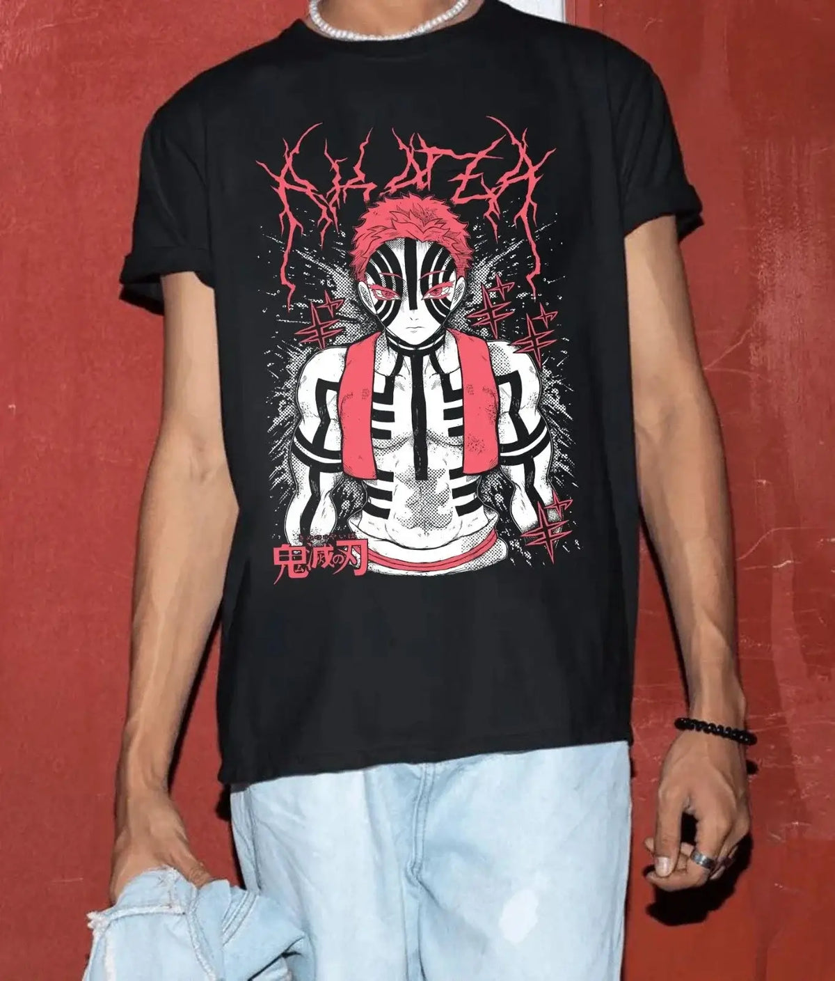 Demon Slayer Akaza Y2K Children Cotton T-Shirt | Unisex