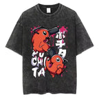 Chainsaw Man Vintage T-shirt Washed Cotton Tee