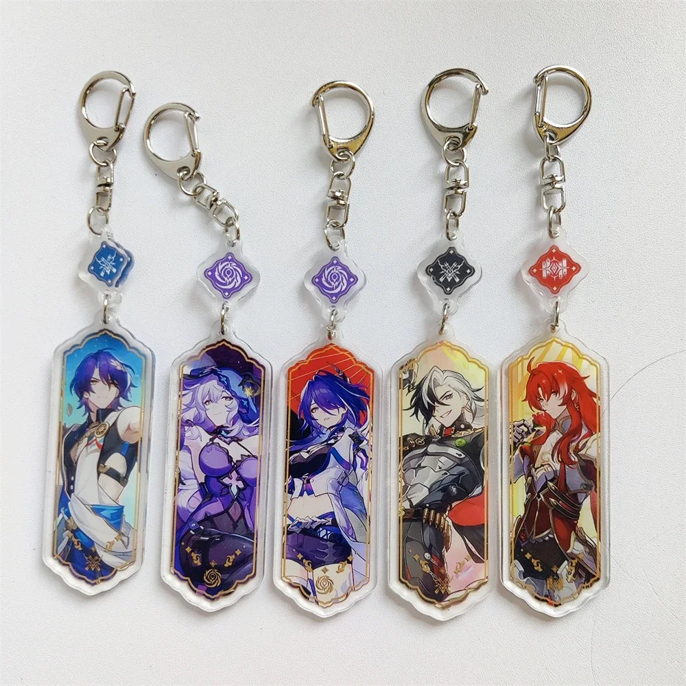 Honkai: Star Rail Keychain Sparkle Lunae Boothill Aventurine Acrylic Figure Keyring Anime Pendant Bag Gifts Accessories Women