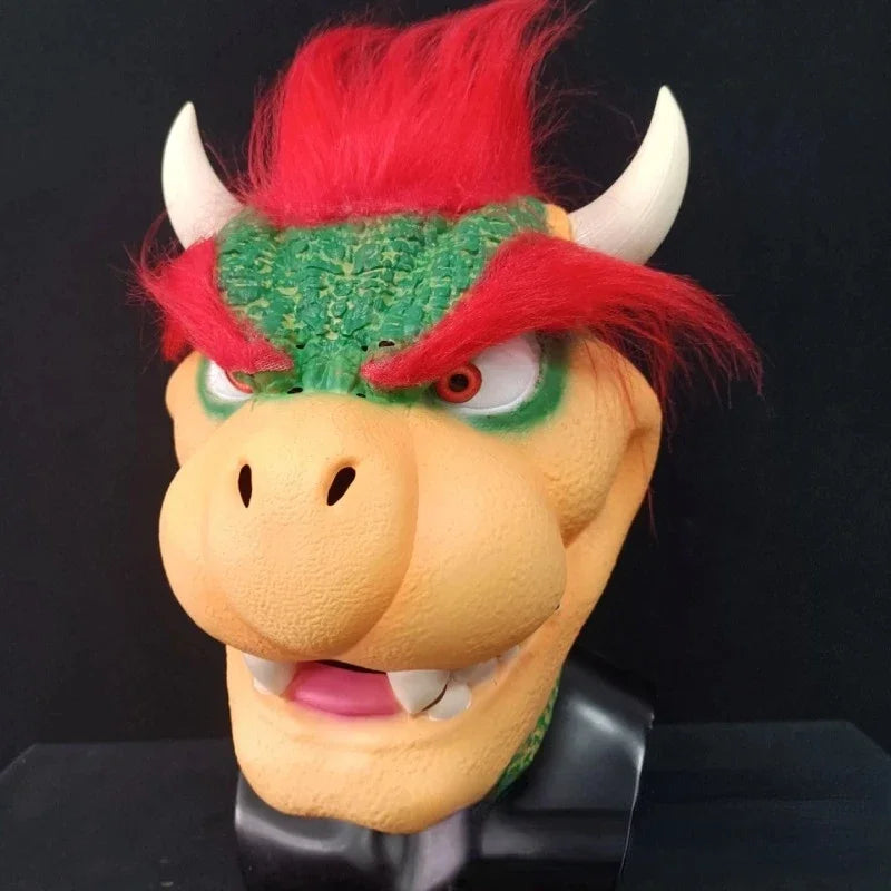 Bowser Cosplay Props Latex Face Mask Anime Halloween Party Role Play Masks Gloves Props for Adult Costumes Accessories Gifts