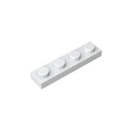 Gobricks GDS-504 Plate 1 x 4 | Compatible Building Block Pieces