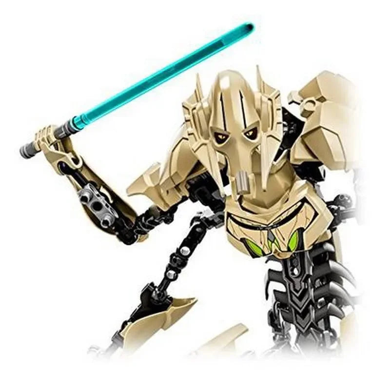 32cm Star Toy General Robot Grievous With Lightsaber Hilt Combat Weapon Model Building Blocks Action Figure Toys Christmas Gifts