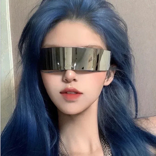 Gafas Cyberpunk Future Technology Sense, gafas de una pieza, accesorios para actuación en escenario, accesorios de máscaras de viento de ciencia ficción