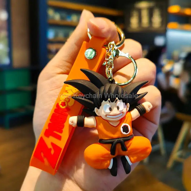 Dragon Ball Z Anime Keychain Super Saiyan Goku Master Roshi Buu Gohan Accessories Car Key Chains