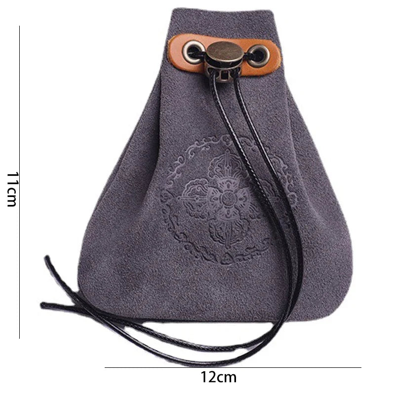 PU Genuine Leather For DND Dice Bag Tray 5 Celtic Designs Cute Drawstring Pouch for D&D Roleplaying RPG Gift Ideas Coin Purse