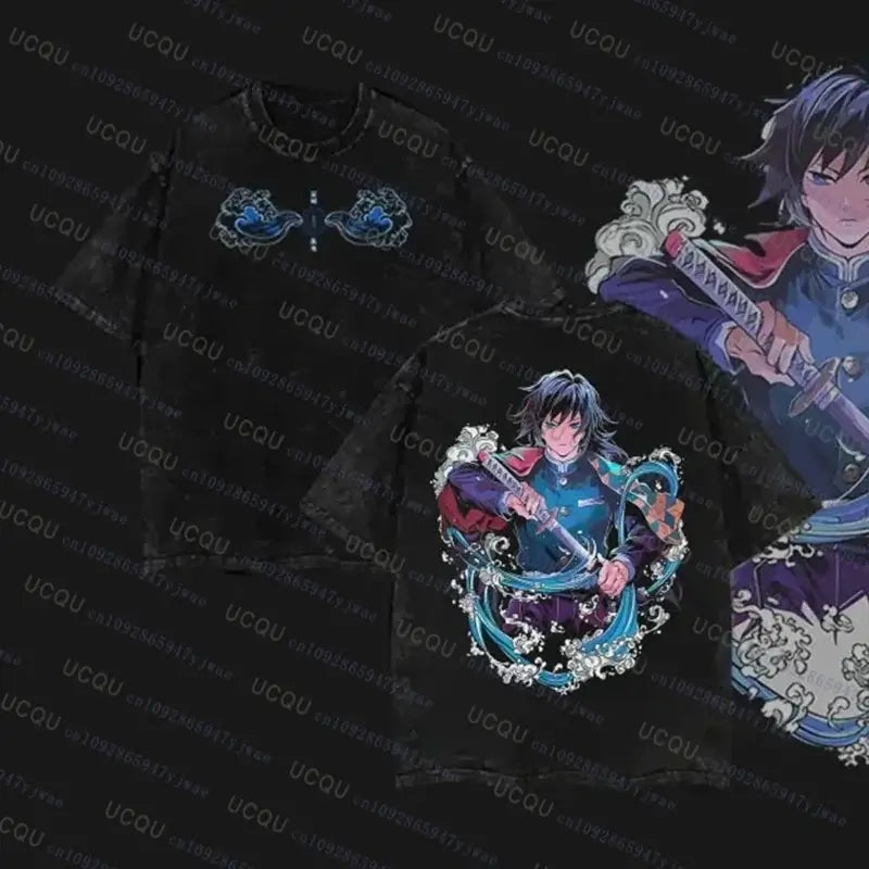 Gyomei Himejima T-shirt: Demon Slayer Vintage Washed Tee