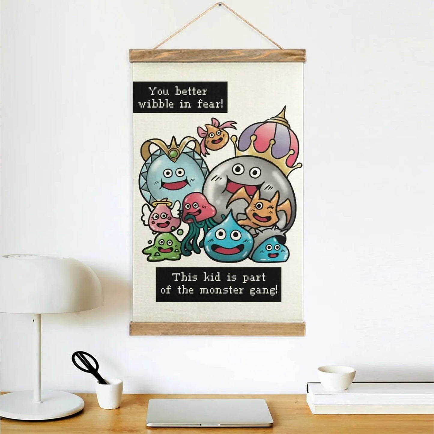 Canvas Hanging Picture Dragon Quest Slime Gang Premium for Cute Geek Draw Office Craft Decoration  Style Decorate