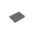 Gobricks GDS-980 Tile, Modified 3 x 4 with 4 Studs in Center | Compatible Building Block for DIY and MOC