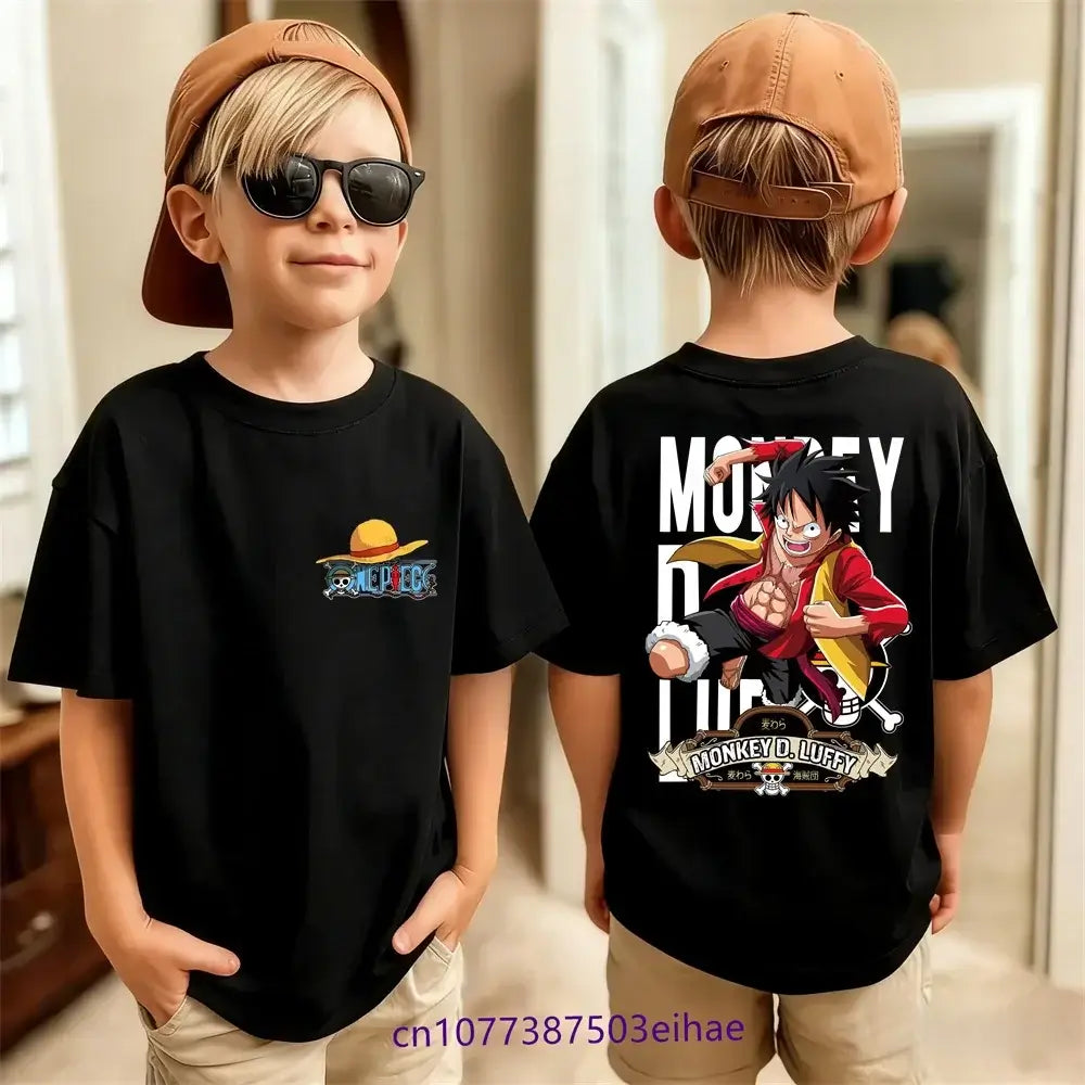 One Piece Kids T-Shirt Luffy | Pure Cotton Summer Tee Boys