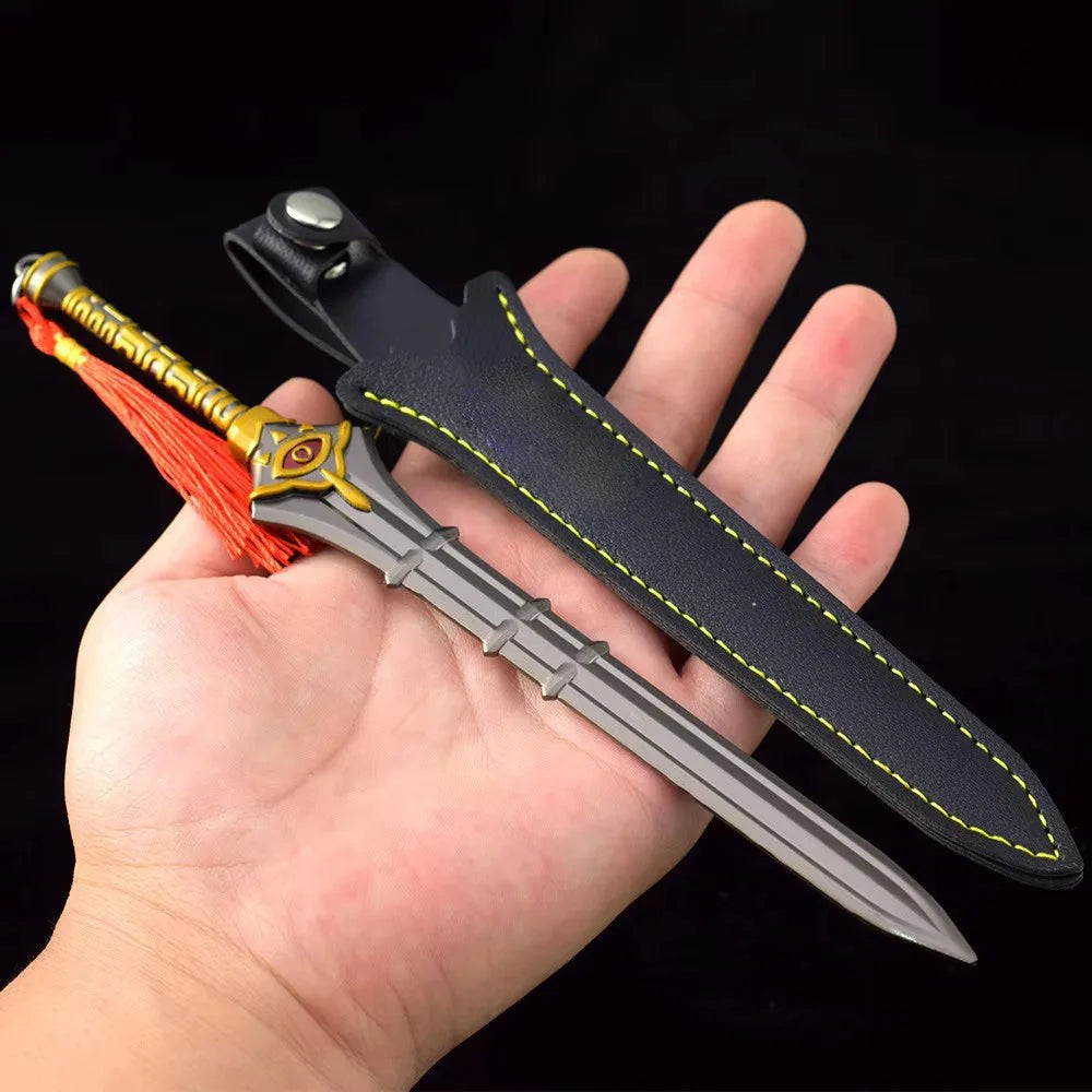 22cm Tears of the Kingdom Meditation Greatsword Keychain Game Periphery Metal Weapon Model Uncut Blade Keychain For Boys Gifts