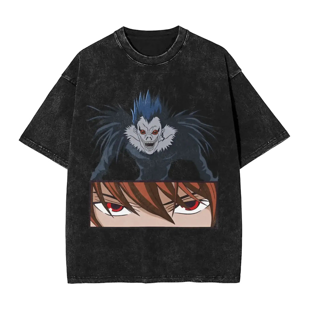 L Lawliet T-Shirt Death Note Vintage Washed Tee
