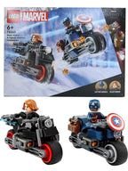 LEGO 76260 Super Heroes Marvel Black Widow and Captain America Touring Toy Blocks - LEGO76260