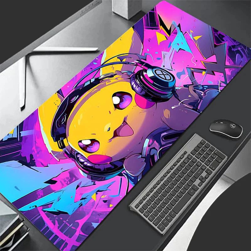 Pikachu Gamer Cabiner Keyboard Rug XXL P-pokemonS Desktop Mouse Pad
