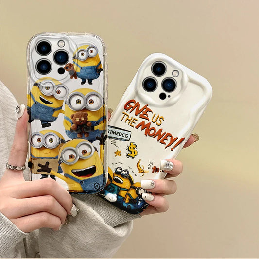 Cute Minions Cartoon Wave Phone Case