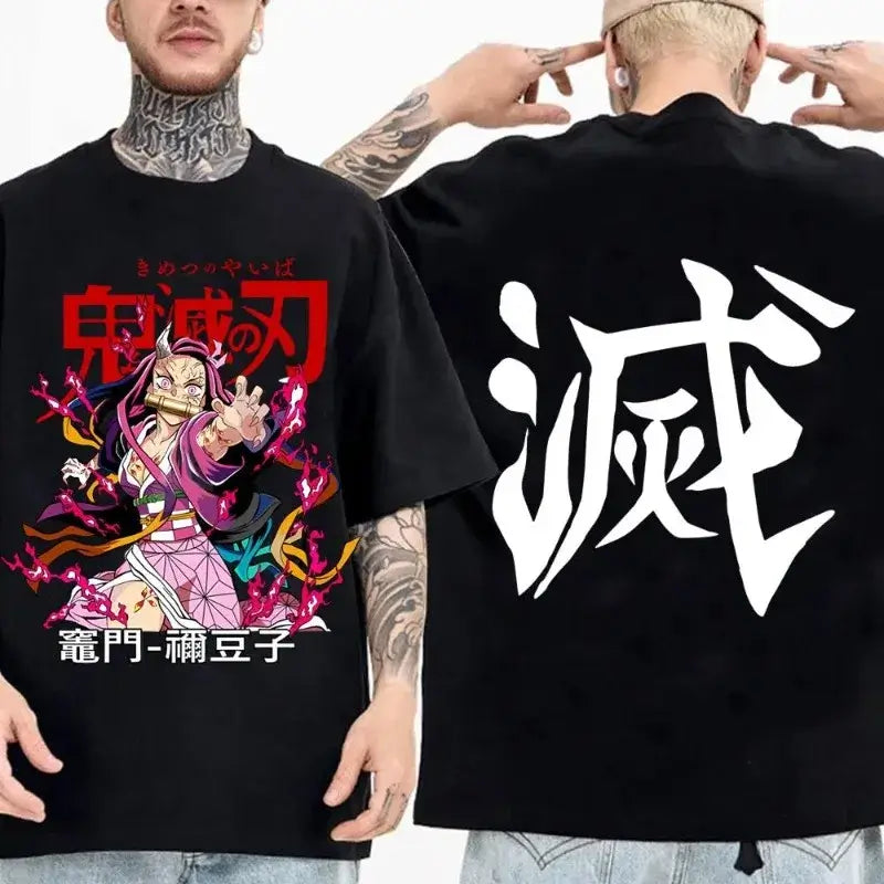 Demon Slayer Cotton Parent-Child Anime T-Shirt | Summer