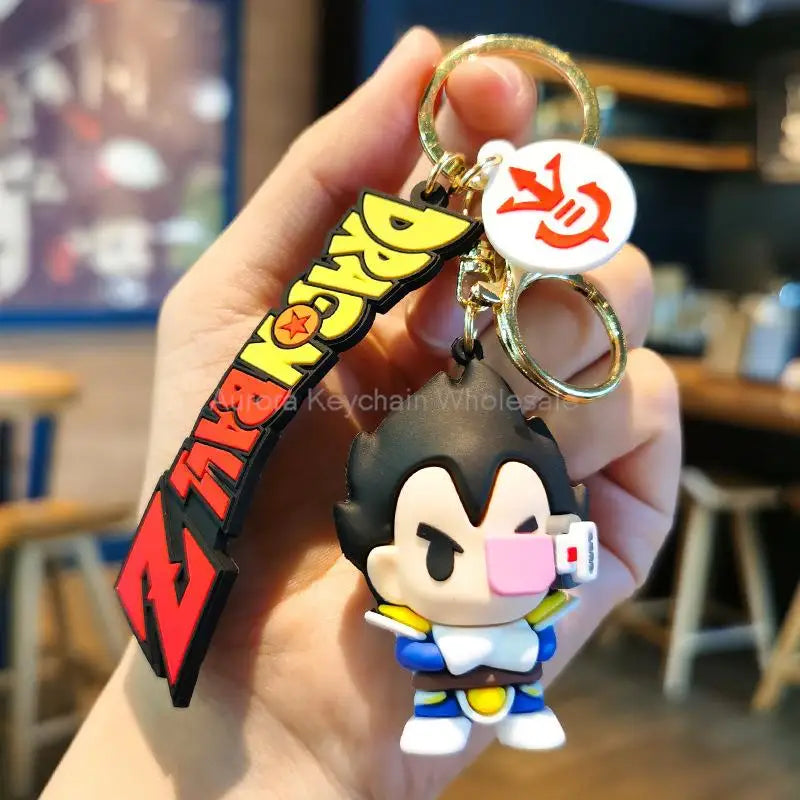 Dragon Ball Z Anime Keychain Super Saiyan Goku Master Roshi Buu Gohan Accessories Car Key Chains