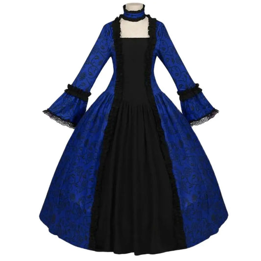 Robe trapèze victorienne pour femmes, Vintage, 2XL, Robe de bal de cour, Costume de Cosplay de fête d'halloween des années 1900, 2XL