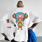 One Piece Graphic T-Shirt: Luffy & Zoro Oversized Streetwear