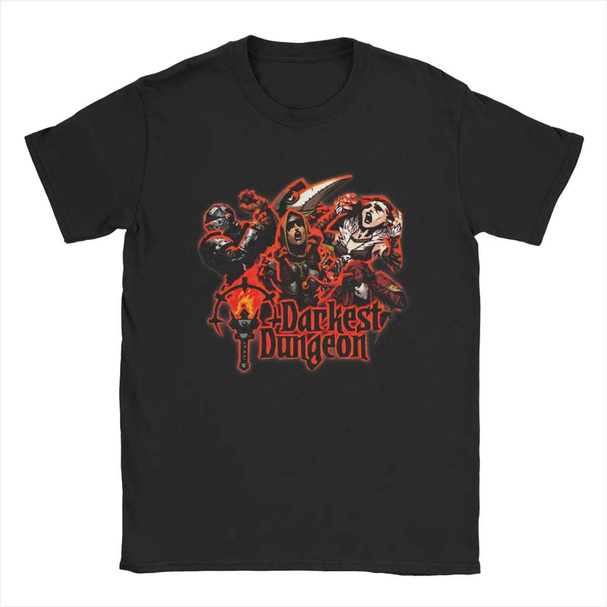 Vintage Darkest Dungeon jeu vidéo goth t-shirt pour hommes col rond pur coton t-shirt à manches courtes chemise de grande taille hauts