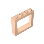 Gobricks Window 1 x 4 x 3 Train with Shutter Holes and Solid Studs on Ends | Compatible Building Block