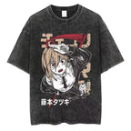 Chainsaw Man Vintage T-shirt Washed Cotton Tee
