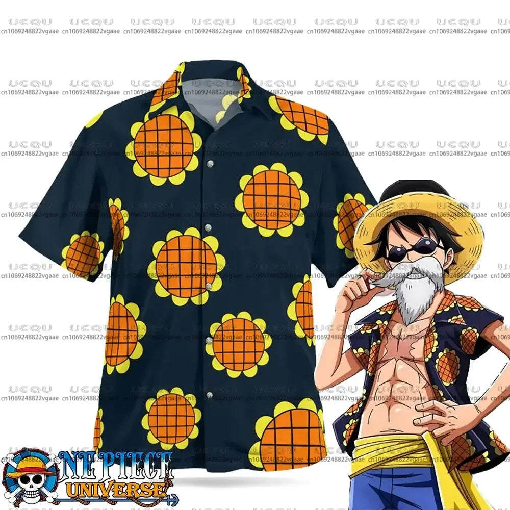 Luffy Dressrosa Trousers & Hawaiian Shirt One Piece Set