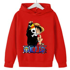 One Piece Hoodies Kids 2025 Luffy Pullover Cosplay