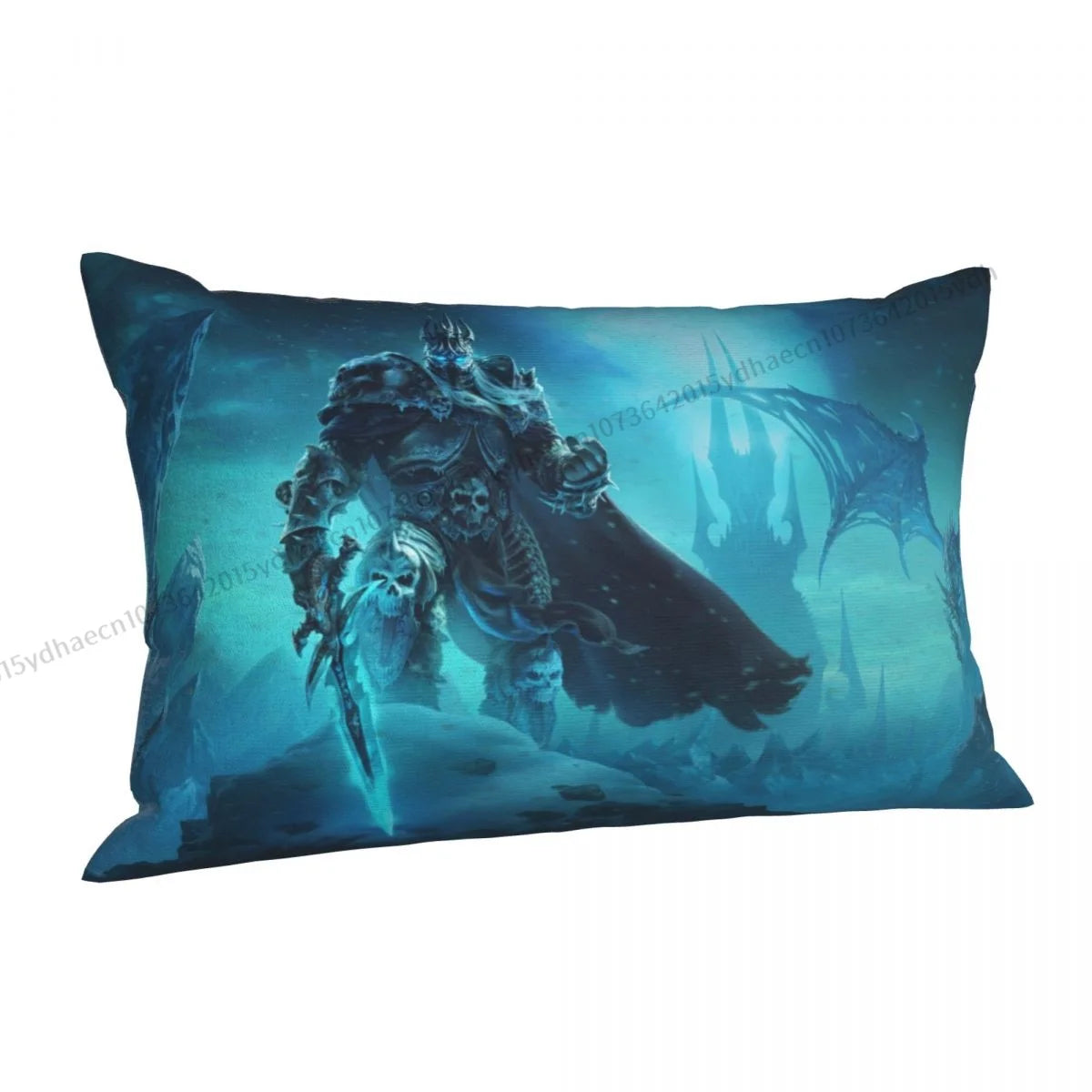 Funda de almohada estampada Lich-King World Of Warcraft, fundas de cojines para mochila, funda de almohada suave para decoración de sofá
